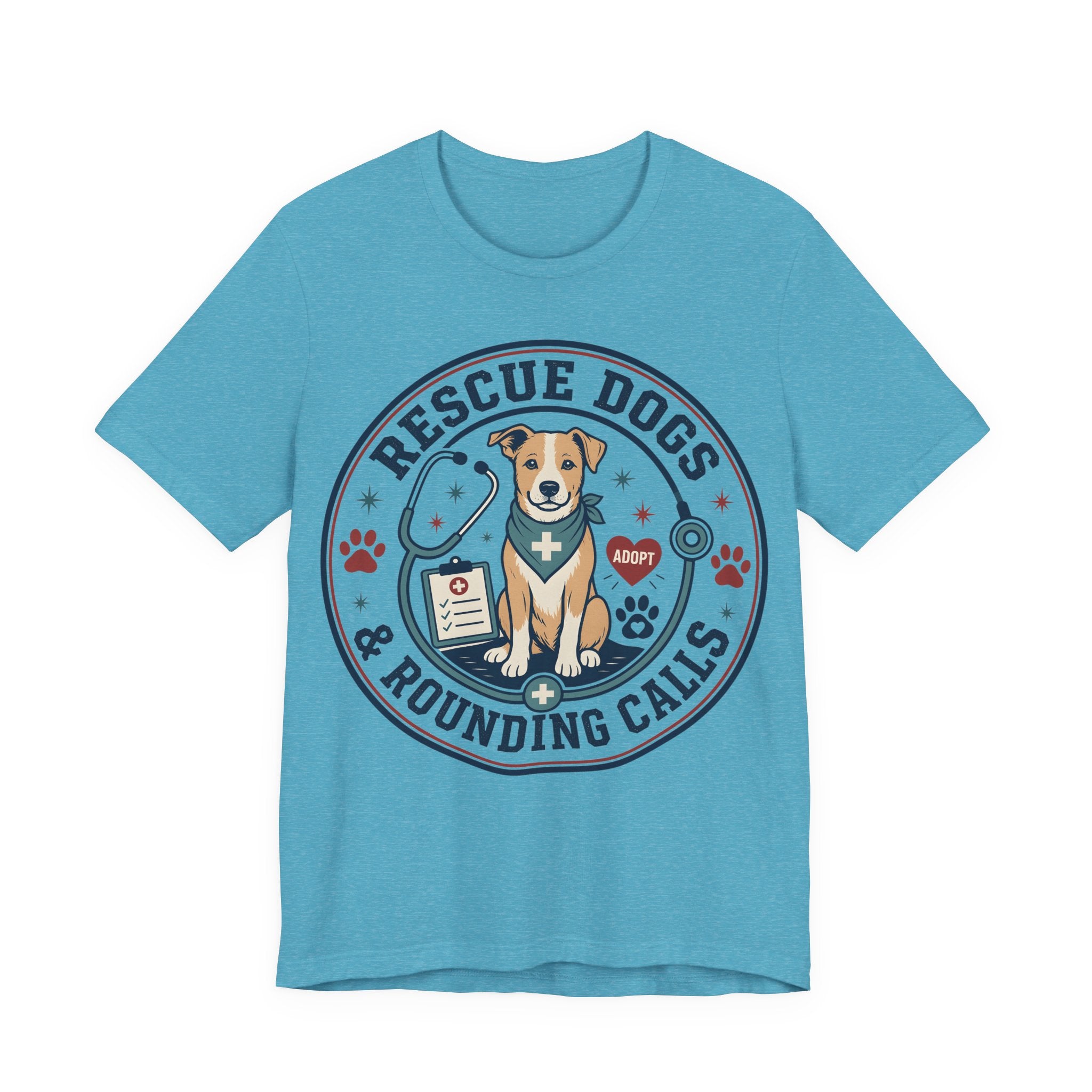 Rescue Dogs & Rounding Calls Tee — Veterinary Vet Tech Animal Rescue Shirt