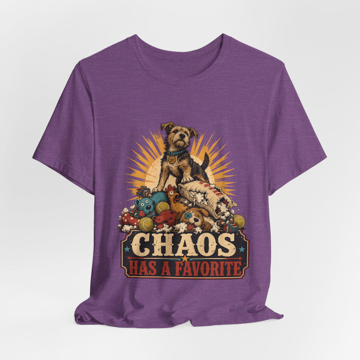 "Chaos Has a Favorite" — Funny Feral Terrier Dog Mom T-Shirt