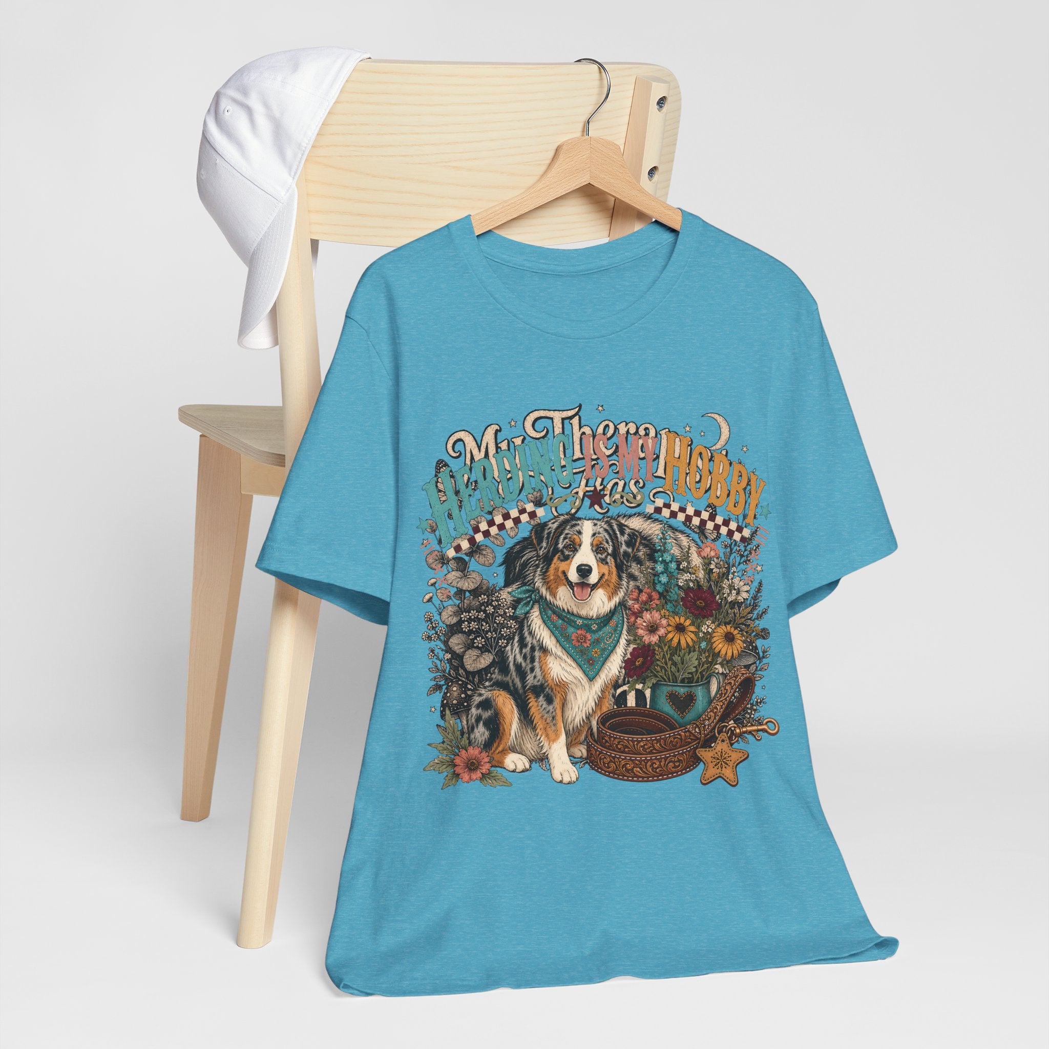 "Herding Is My Hobby" Australian Shepherd T-Shirt — Retro Dog Lover Graphic Tee