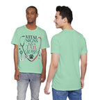 Vital Signs & Tail Wags Tee - Nurse Vet Stethoscope Paw Print T-Shirt