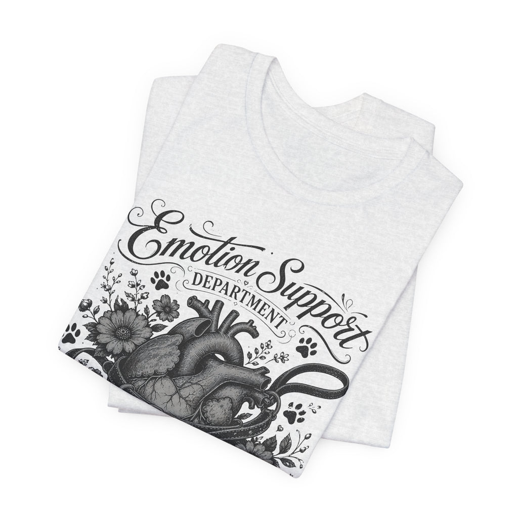 Emotion Support Department Tee — Anatomical Heart Floral Graphic Shirt