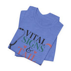 Vital Signs & Tail Wags Tee - Nurse Vet Stethoscope Paw Print T-Shirt