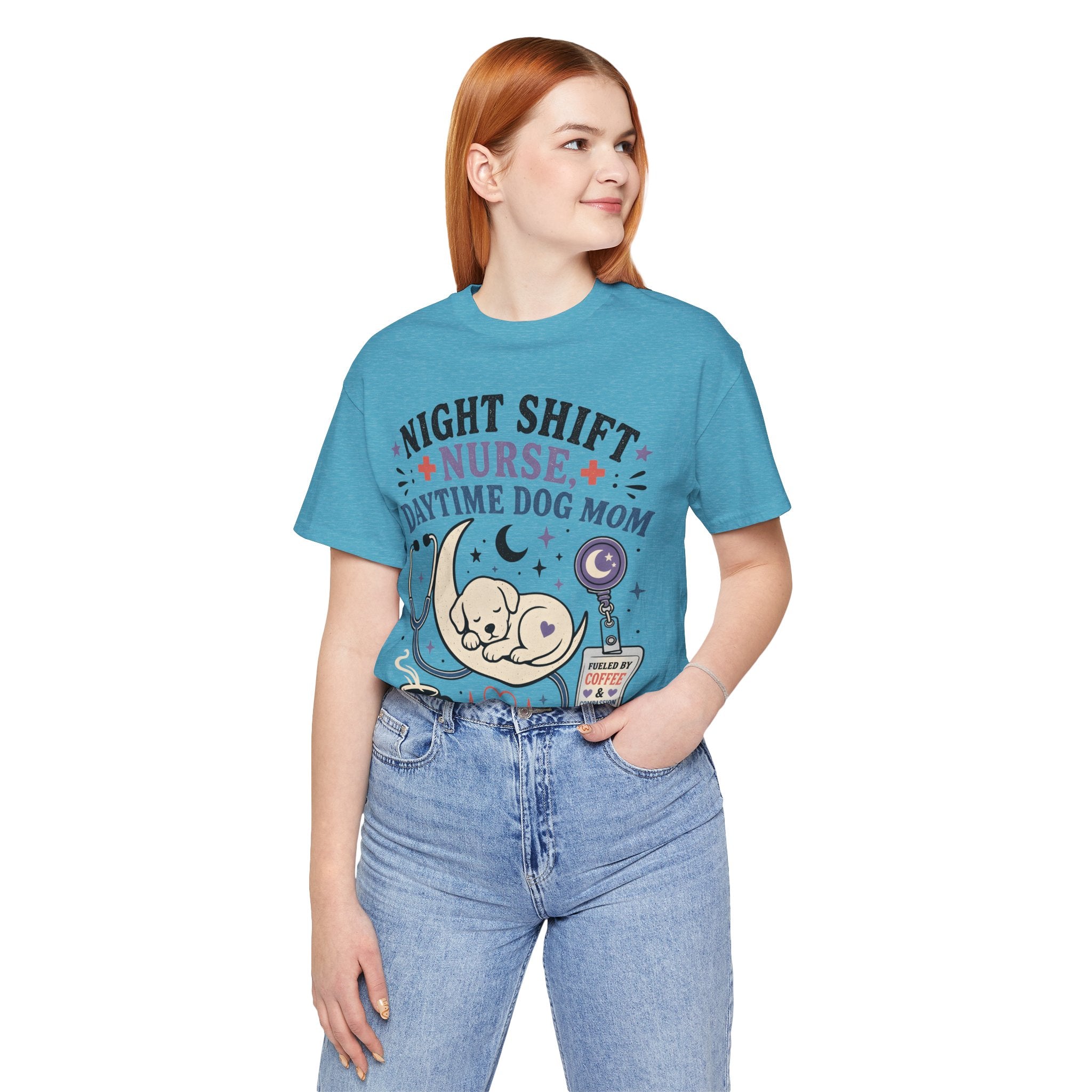 Night Shift Nurse Daytime Dog Mom T-Shirt
