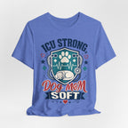 ICU Strong Dog Mom Tee - Nurse Dog Paw Rescue Shirt