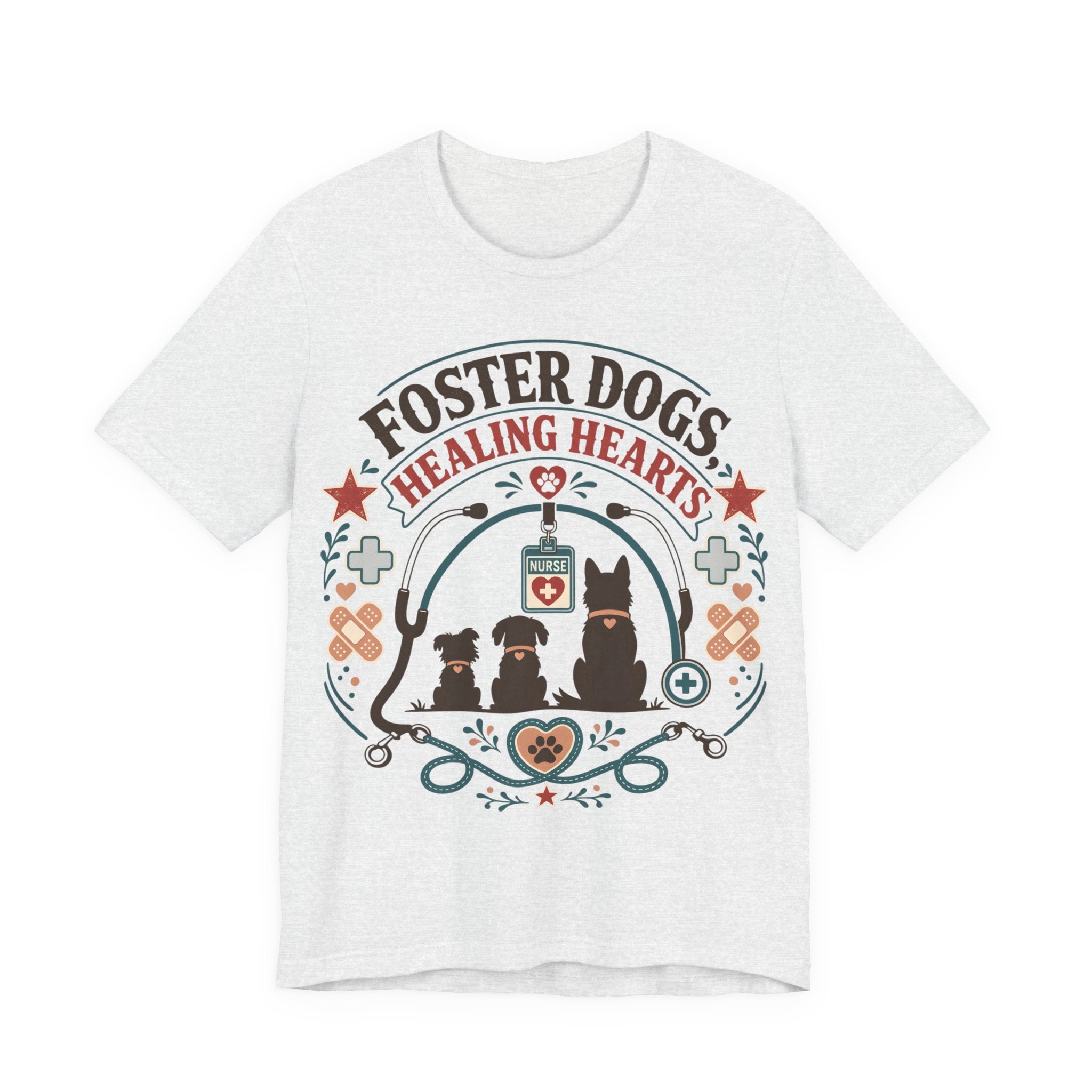 Foster Dogs Healing Hearts T‑Shirt — Rescue Dog Lover Tee