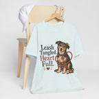 "Leash Tangled, Heart Full" Dog Lover T-Shirt — Dog Mom Graphic Tee