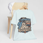 "My Coworkers Shed Less Than My Roommate" Nurse T-Shirt — Dog Mom Nurse Graphic Tee