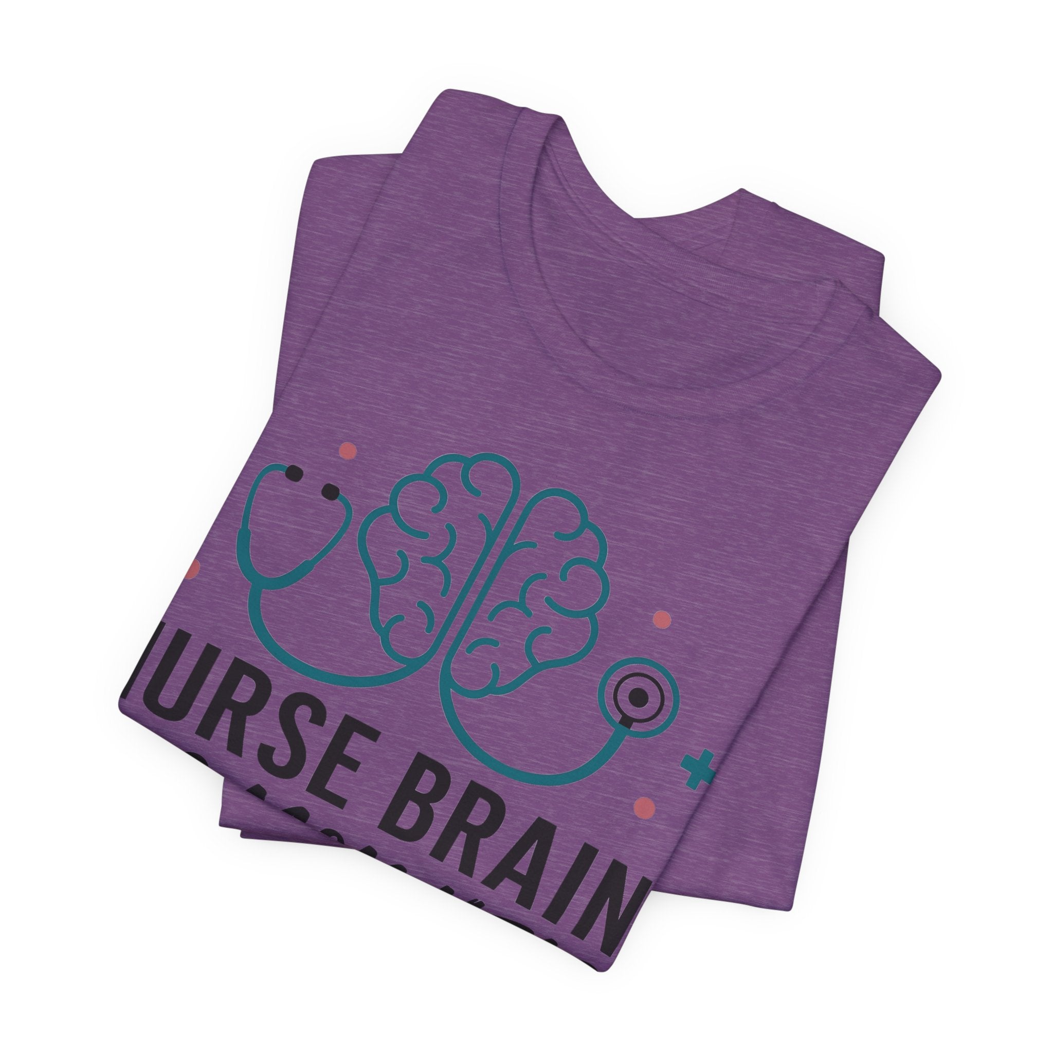 Nurse Brain Dog Mom Heart T‑Shirt - Cute Nurse & Dog Mom Graphic Tee