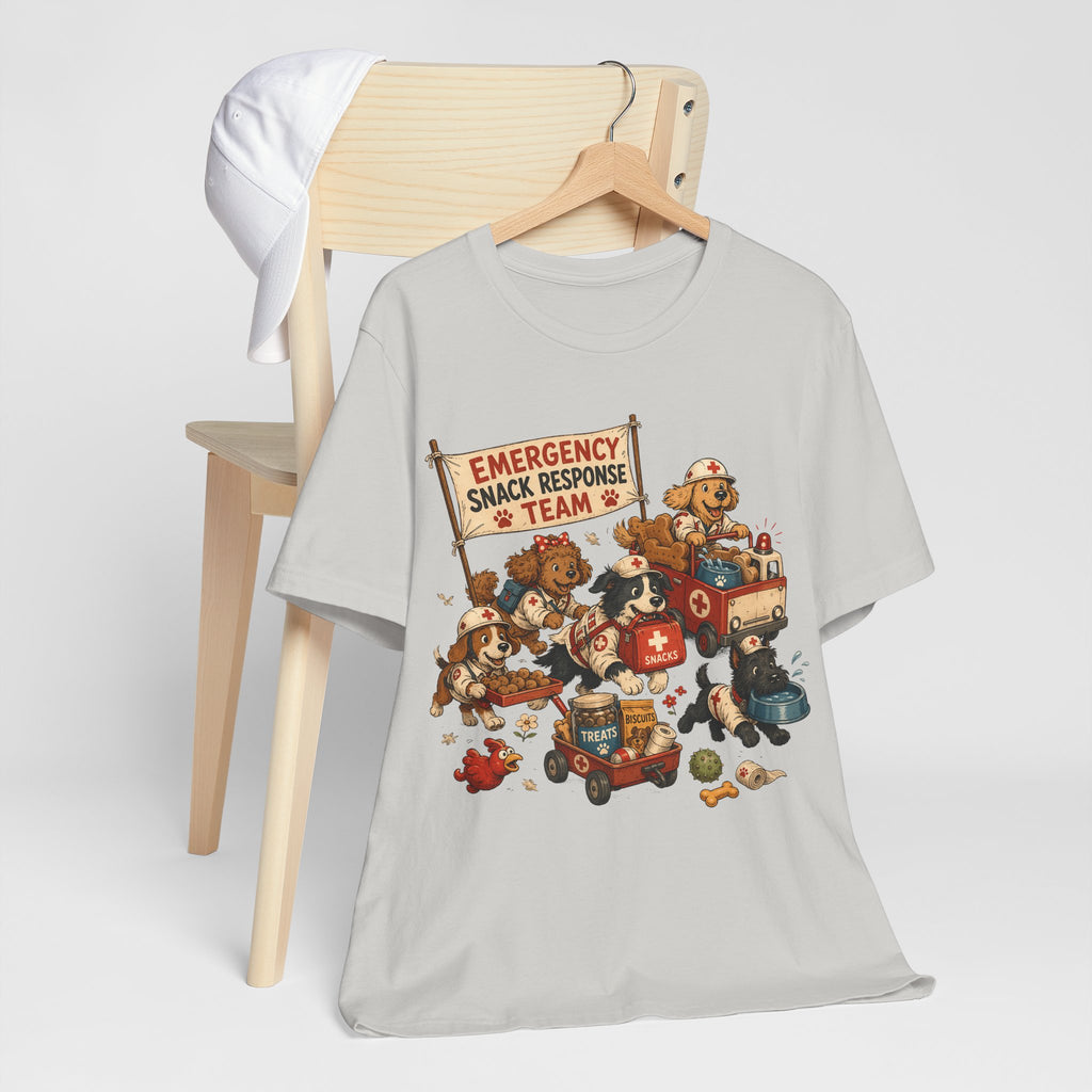 Emergency Snack Response Team T‑Shirt — Cute Rescue Dogs Graphic Tee