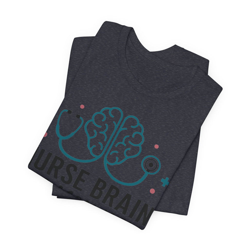 Nurse Brain Dog Mom Heart T‑Shirt - Cute Nurse & Dog Mom Graphic Tee