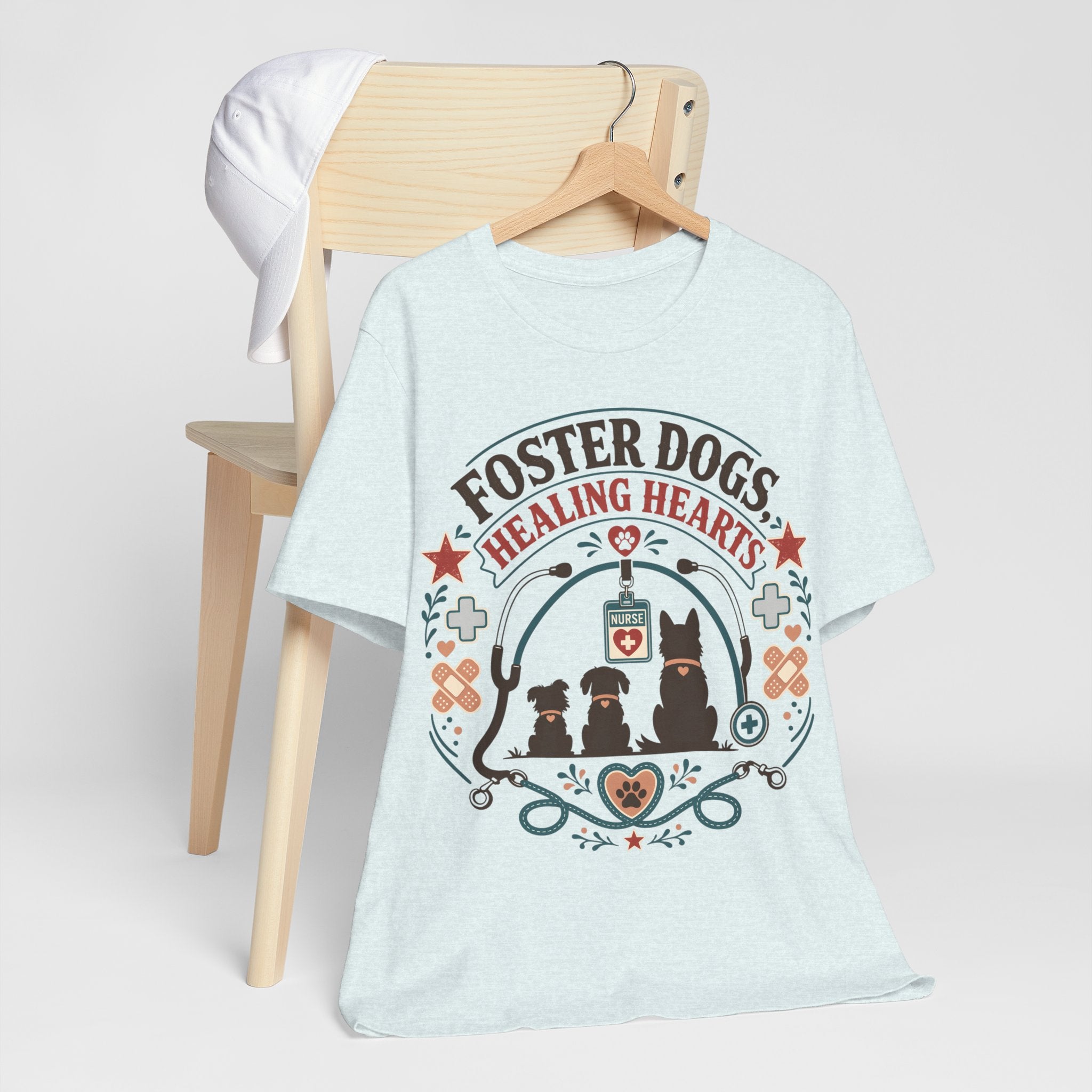 Foster Dogs Healing Hearts T‑Shirt — Rescue Dog Lover Tee