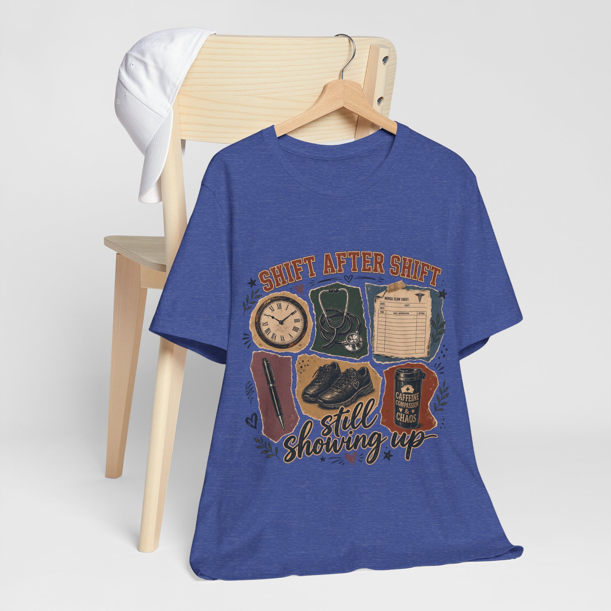 "Shift After Shift" Nurse T-Shirt — Still Showing Up Nurse Graphic Tee