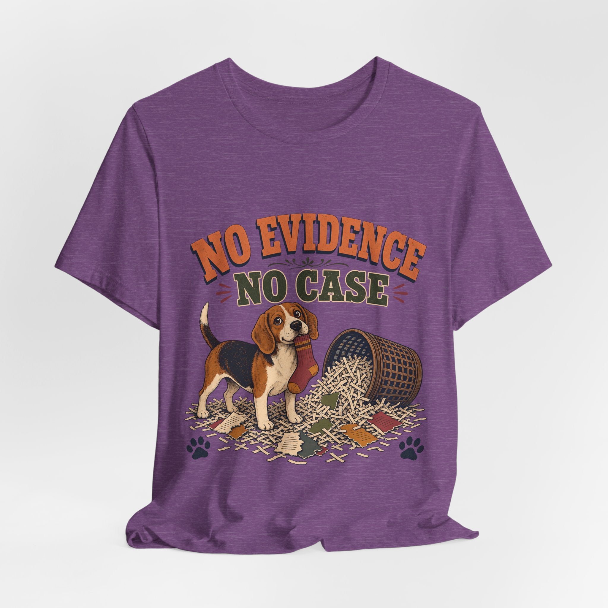 "No Evidence No Case" Beagle T-Shirt — Funny Beagle Mom Graphic Tee
