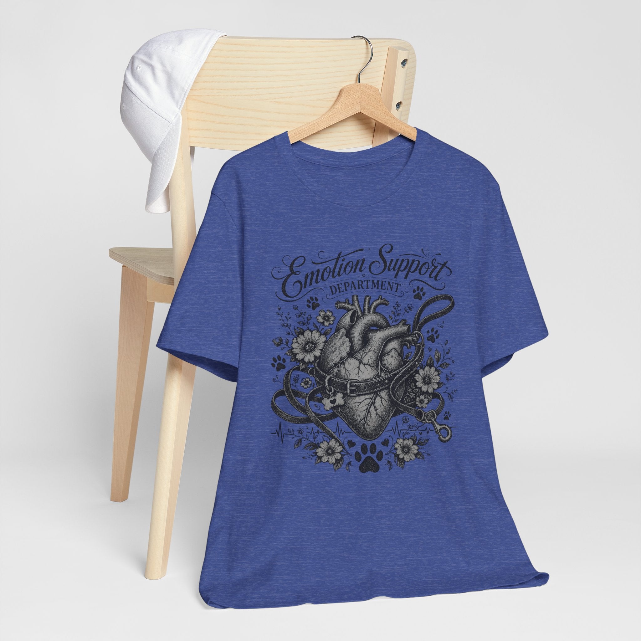 Emotion Support Department Tee — Anatomical Heart Floral Graphic Shirt