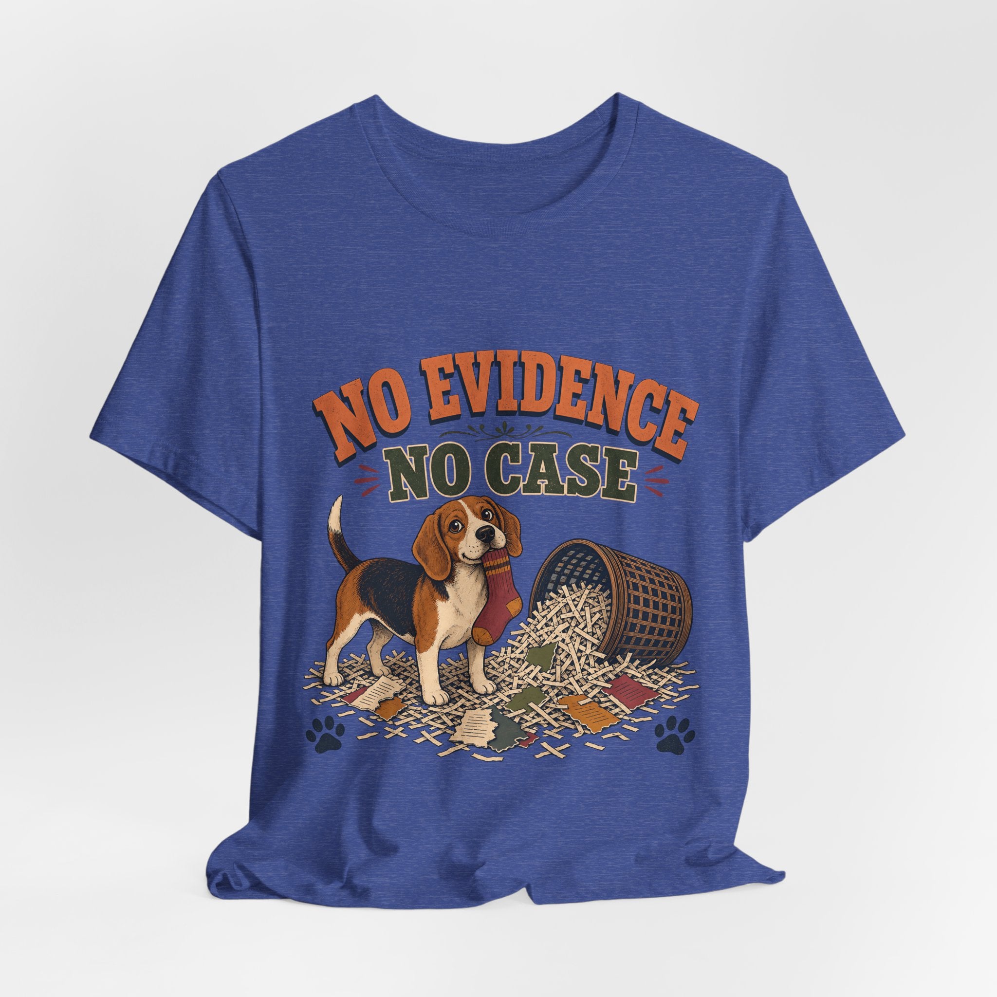 "No Evidence No Case" Beagle T-Shirt — Funny Beagle Mom Graphic Tee