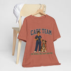 "Care Team — One Nurse, One Very Good Dog" Nurse T-Shirt — Dog Mom Nurse Graphic Tee