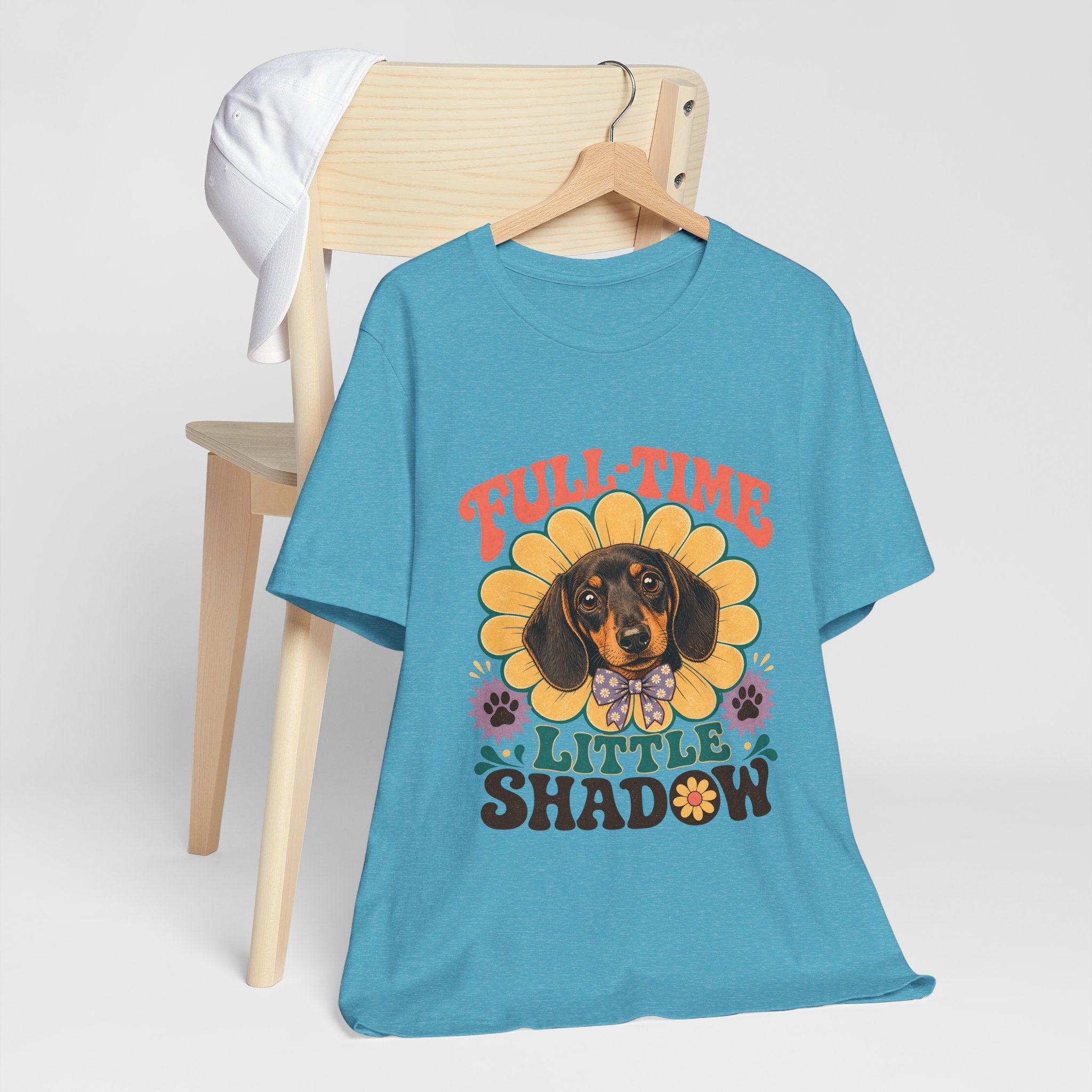 "Full-Time Little Shadow" — Cute Dachshund Dog Mom T-Shirt