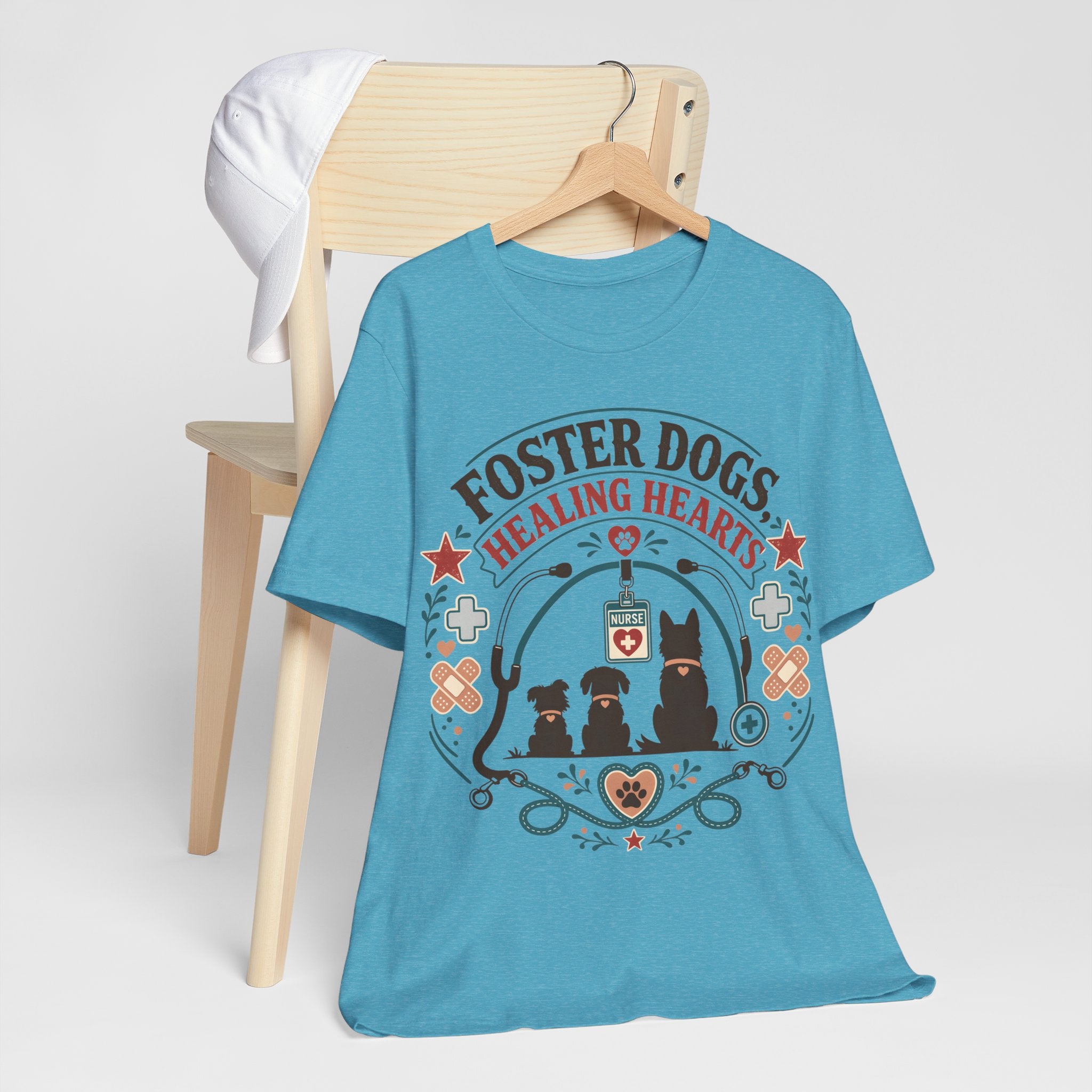 Foster Dogs Healing Hearts T‑Shirt — Rescue Dog Lover Tee