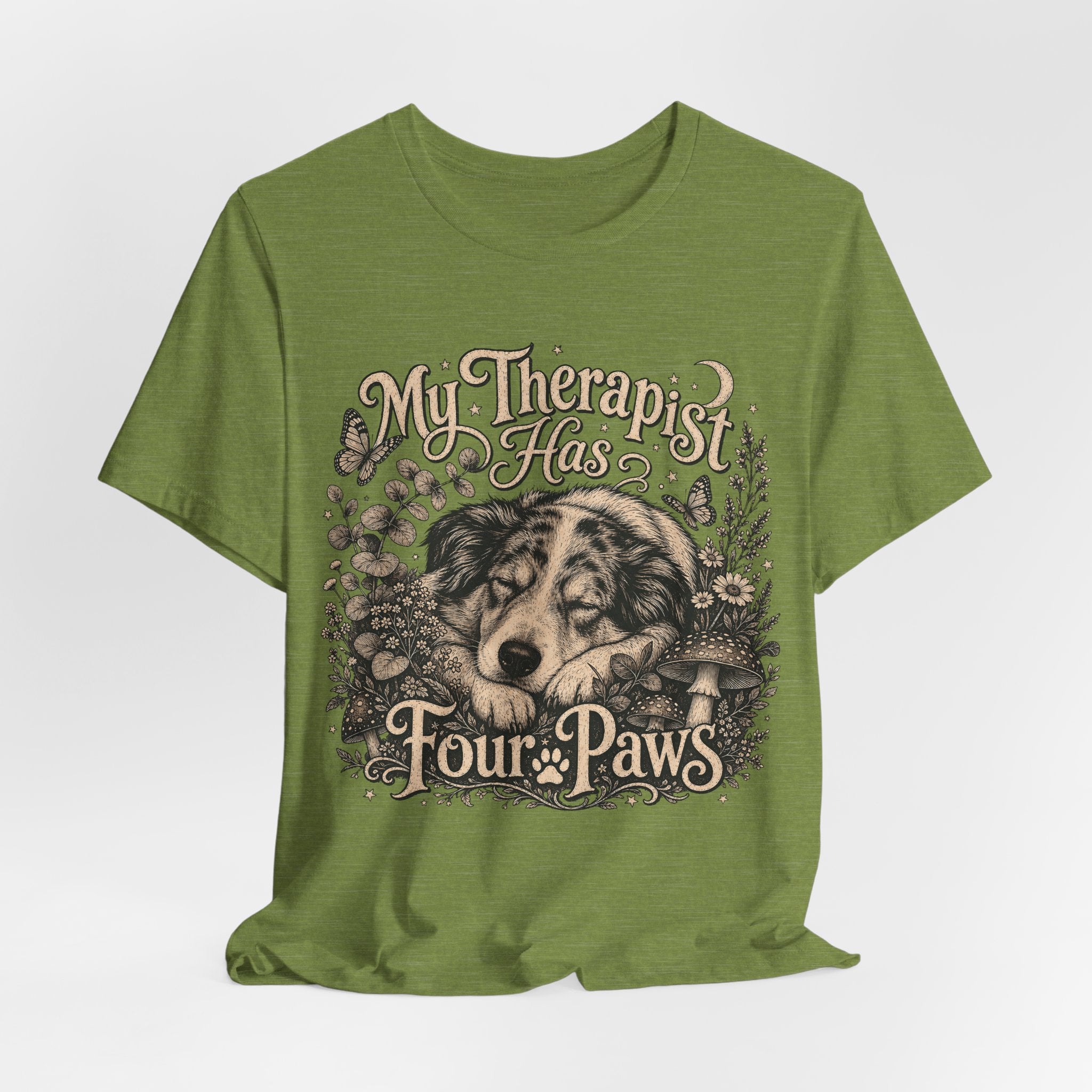 Dog Lover T-Shirt — "My Therapist Has Four Paws" Graphic Tee