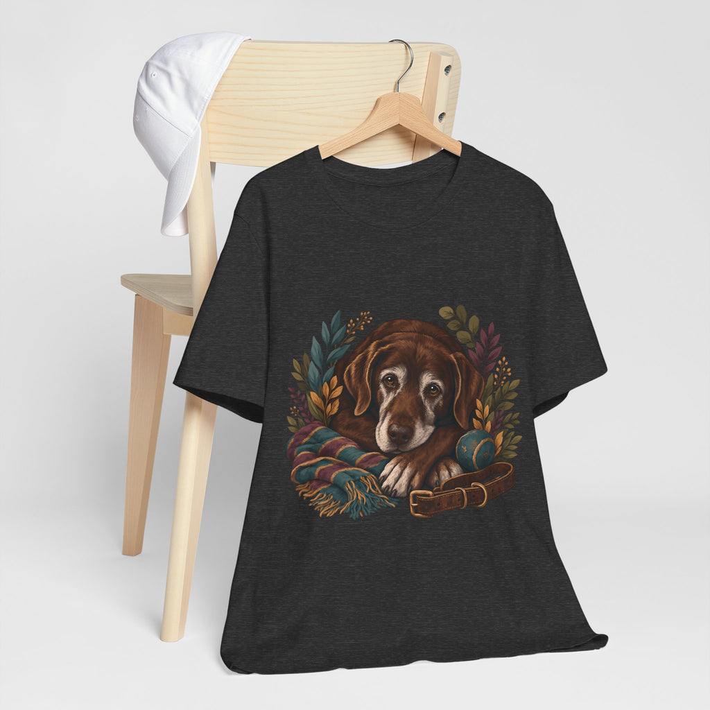 "Vintage Dog Portrait" T-Shirt — Sophisticated Senior Dog Graphic Tee