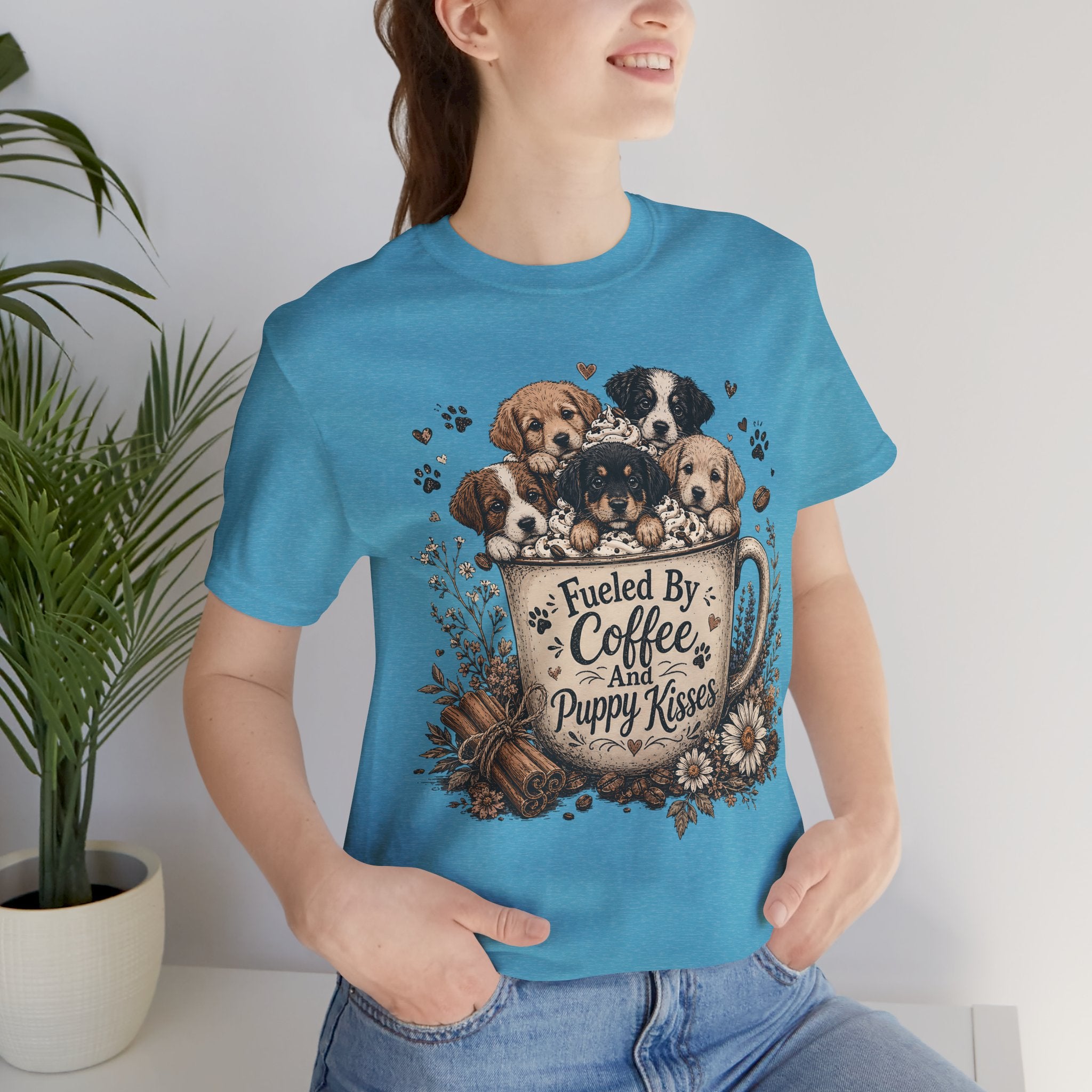 Fueled by Coffee and Puppy Kisses T-Shirt