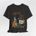 "Clocked Out. Leash On." T-Shirt — Warm Crossover Nurse Dog Lover Graphic Tee