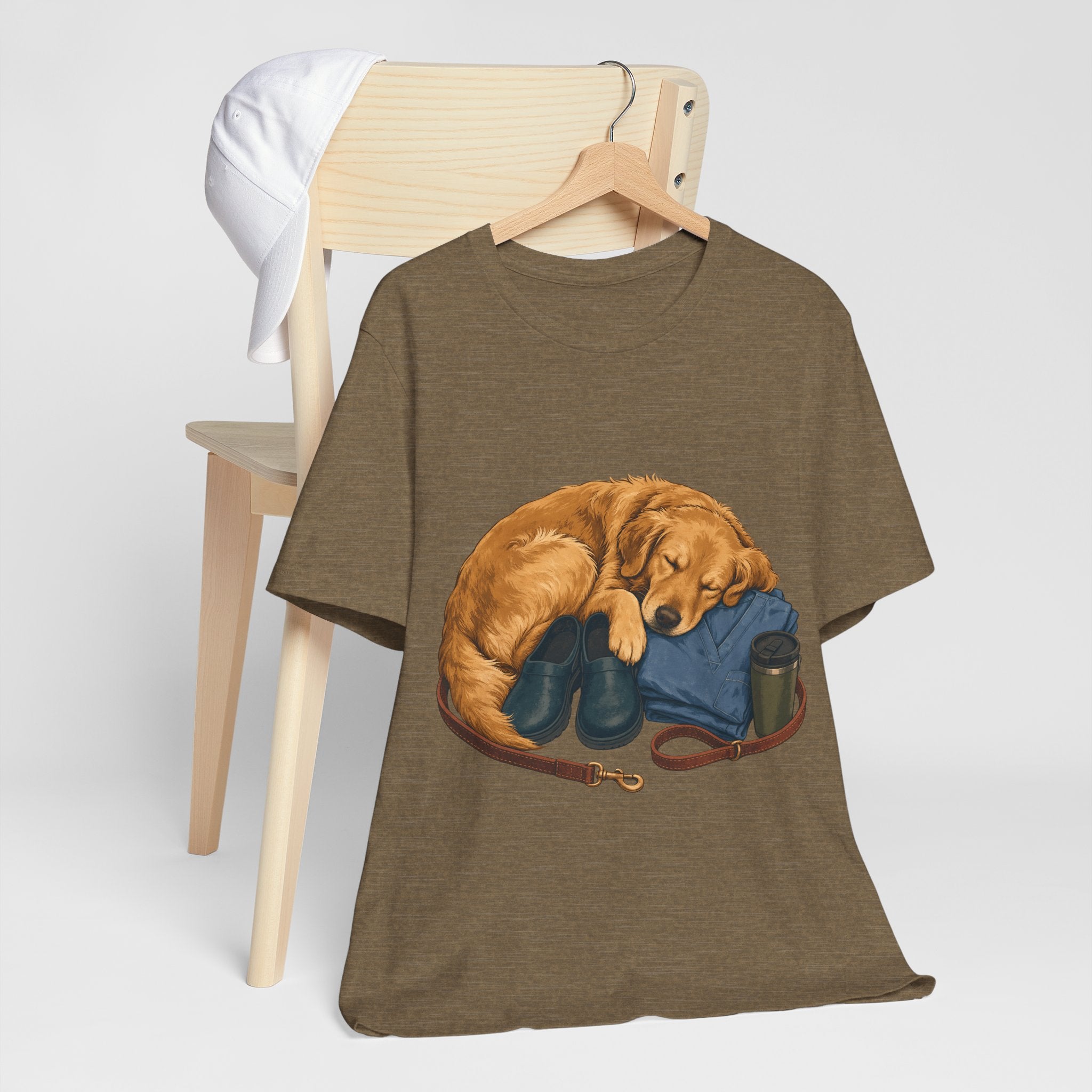 "Sentimental Nurse Dog Lover" T-Shirt — Charming Golden Retriever Graphic Tee