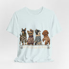 "Outfitted for the Walk" — Stylish Dog Mom T-Shirt