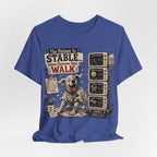 Dog Vet T-Shirt – “The Patient Is Stable… Unless Someone Says WALK” Veterinary Nurse Tee