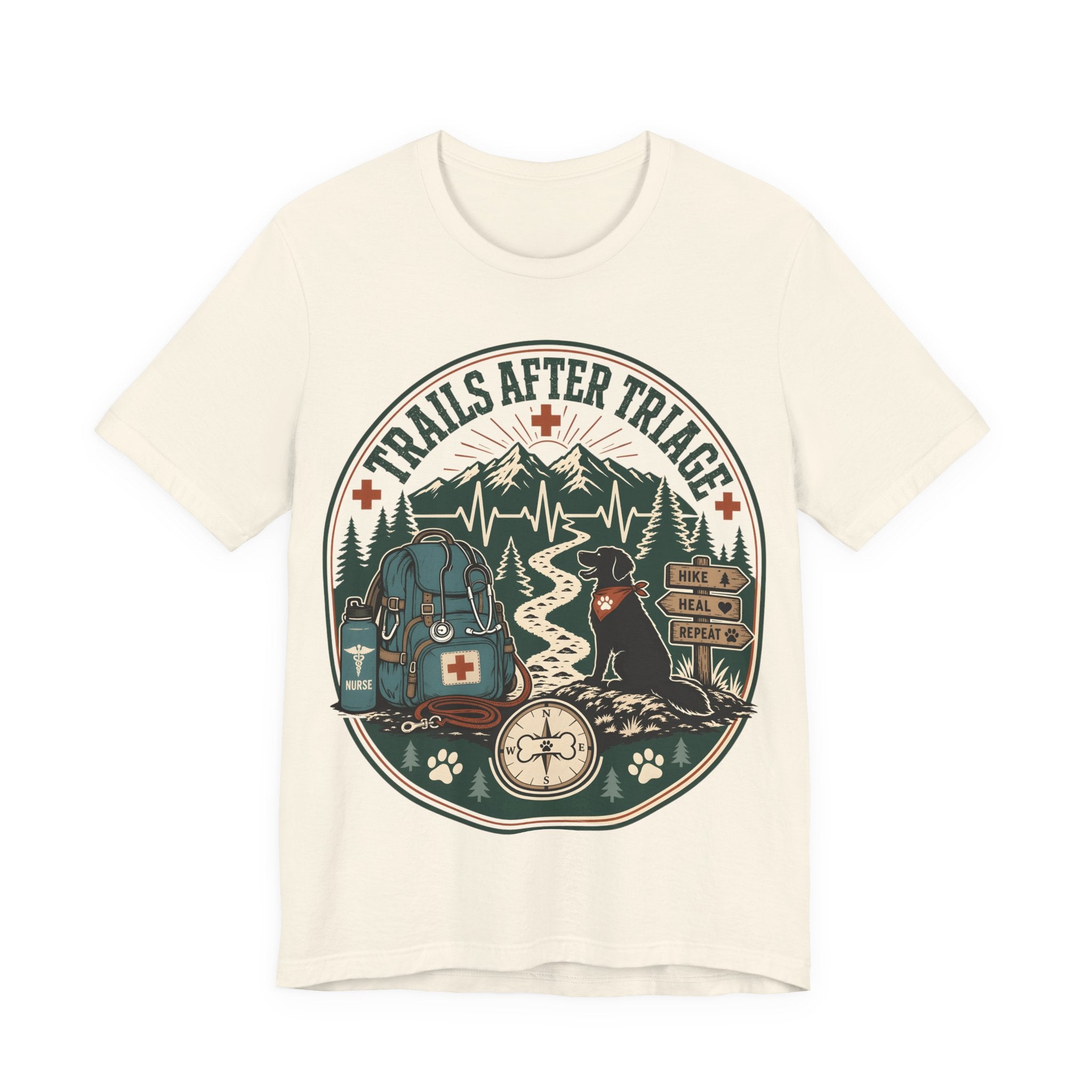 Trails After Triage Hiking Tee — Search & Rescue Outdoor Crew Shirt