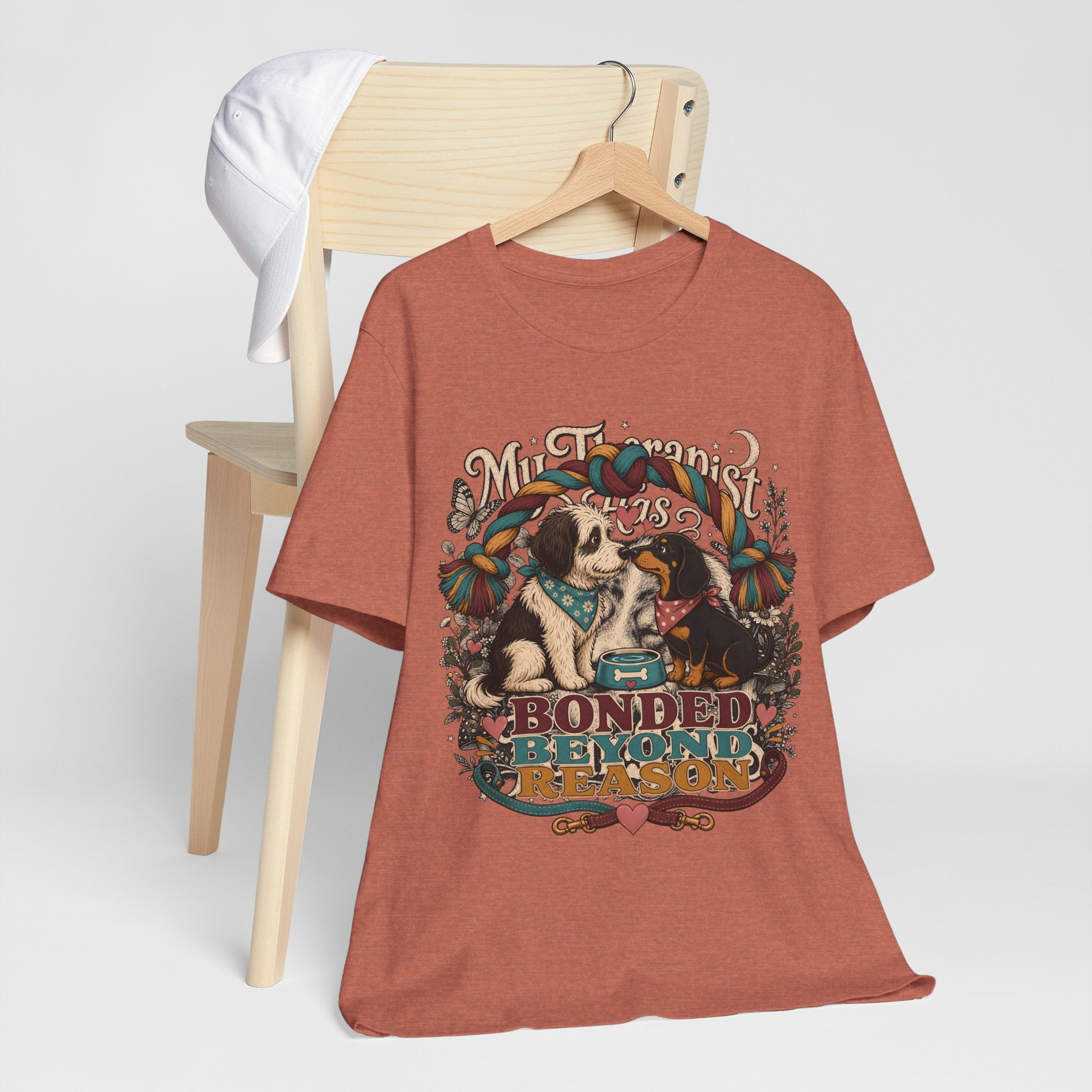 "Bonded Beyond Reason" Two Dogs T-Shirt — Retro Dog Lover Graphic Tee