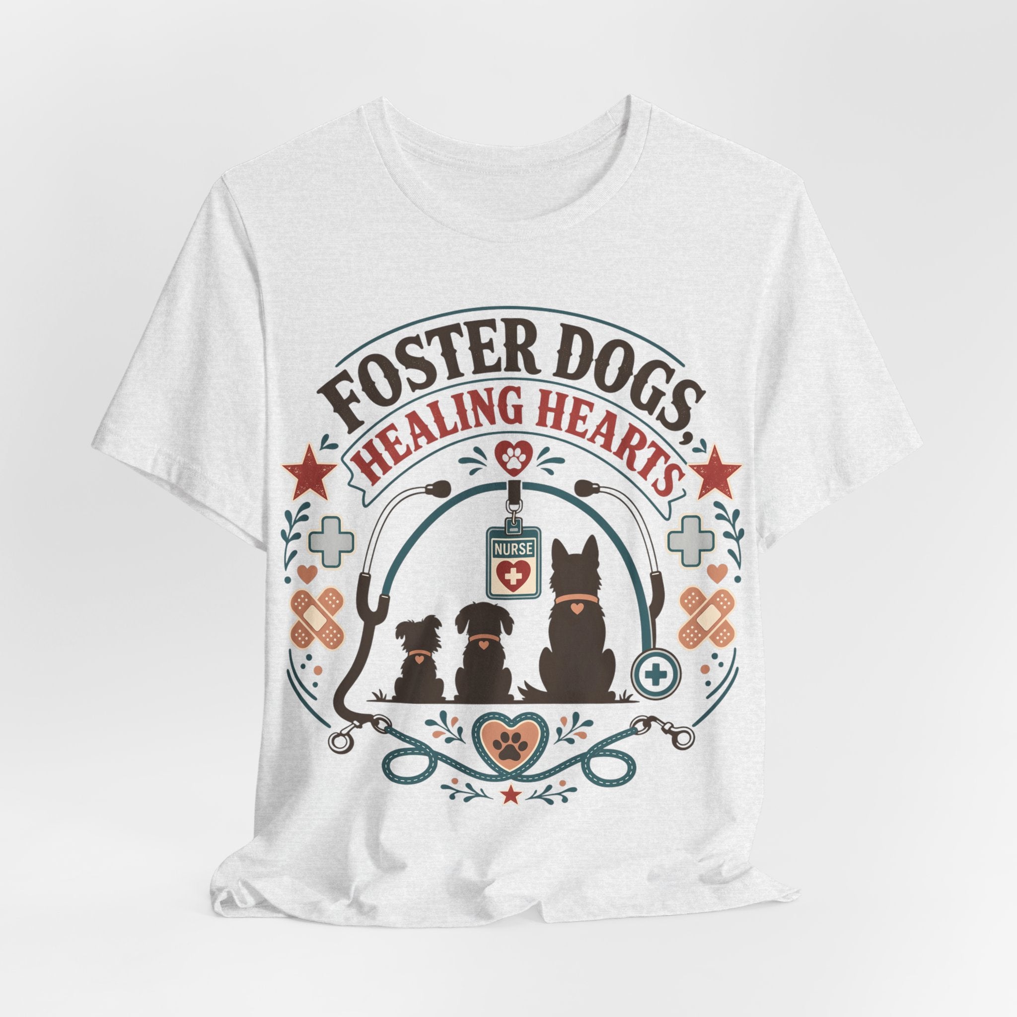 Foster Dogs Healing Hearts T‑Shirt — Rescue Dog Lover Tee