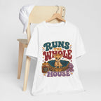"Runs The Whole House" T-Shirt — Cheeky Retro Chihuahua Graphic Tee