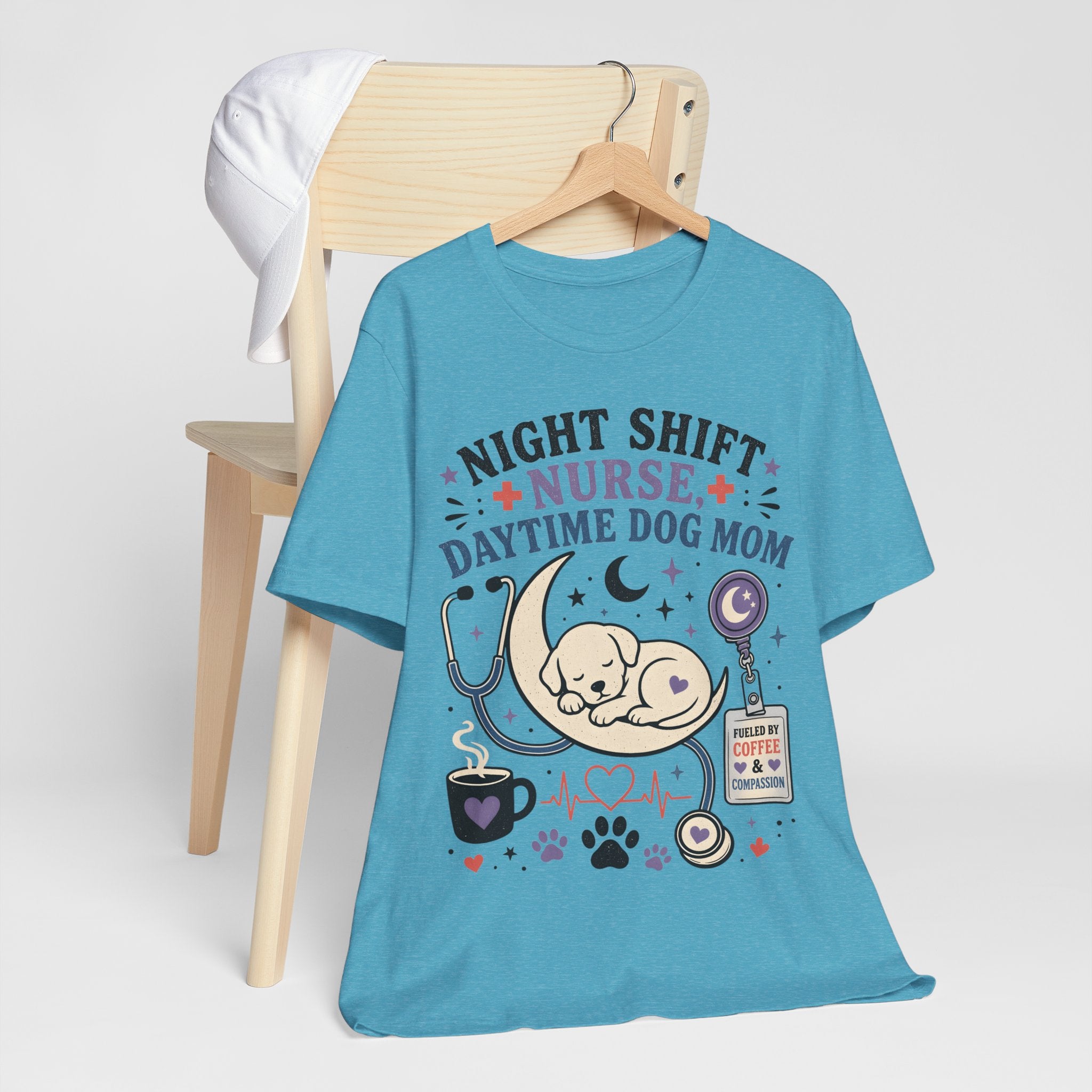 Night Shift Nurse Daytime Dog Mom T-Shirt