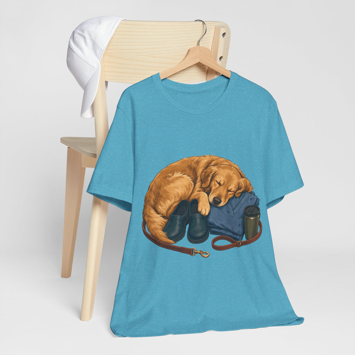 "Sentimental Nurse Dog Lover" T-Shirt — Charming Golden Retriever Graphic Tee