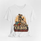 "Chaos Has a Favorite" — Funny Feral Terrier Dog Mom T-Shirt
