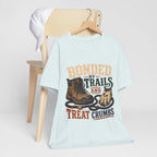 "Bonded By Trails And Treat Crumbs" Dog Lover T-Shirt — Hiking Dog Graphic Tee