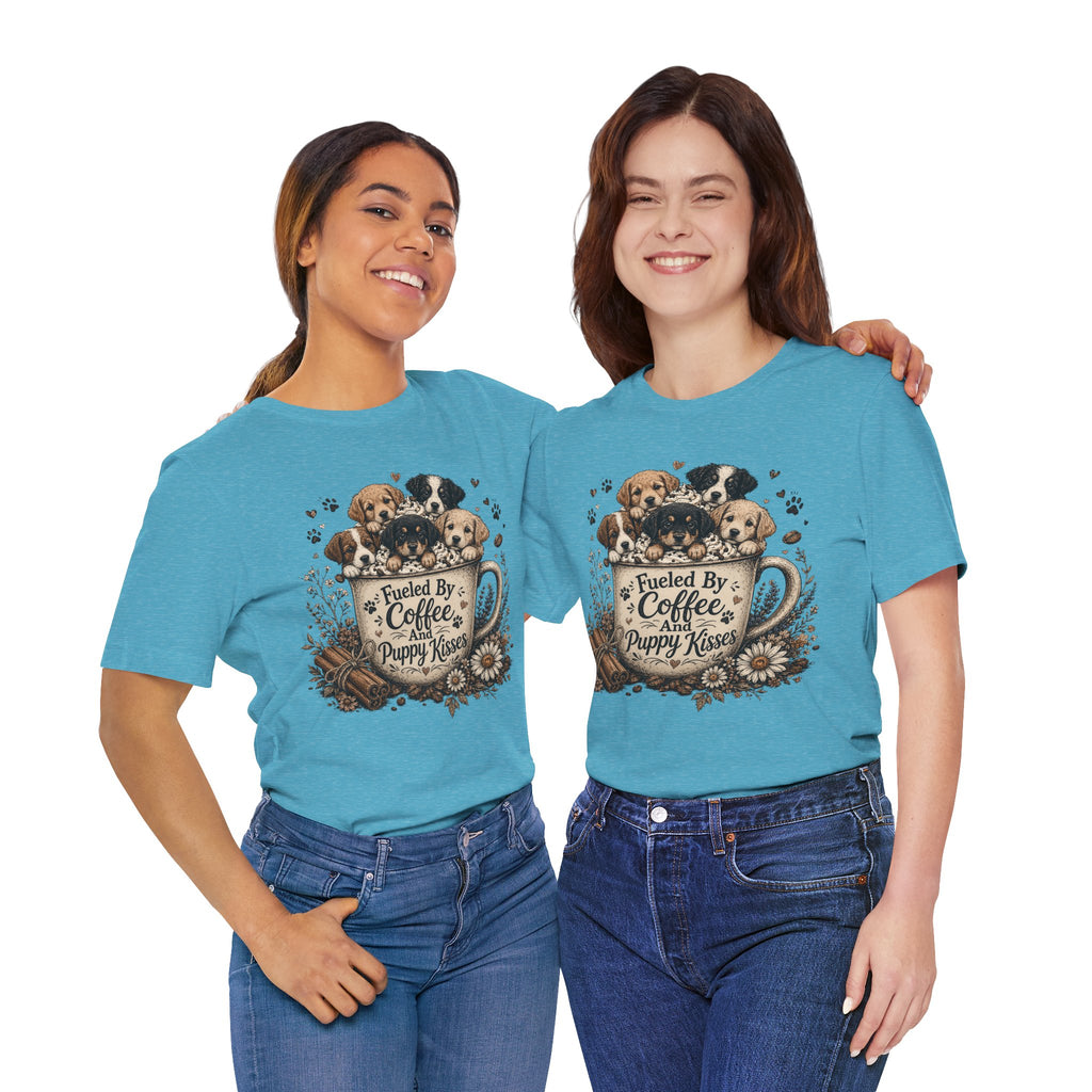 Fueled by Coffee and Puppy Kisses T-Shirt