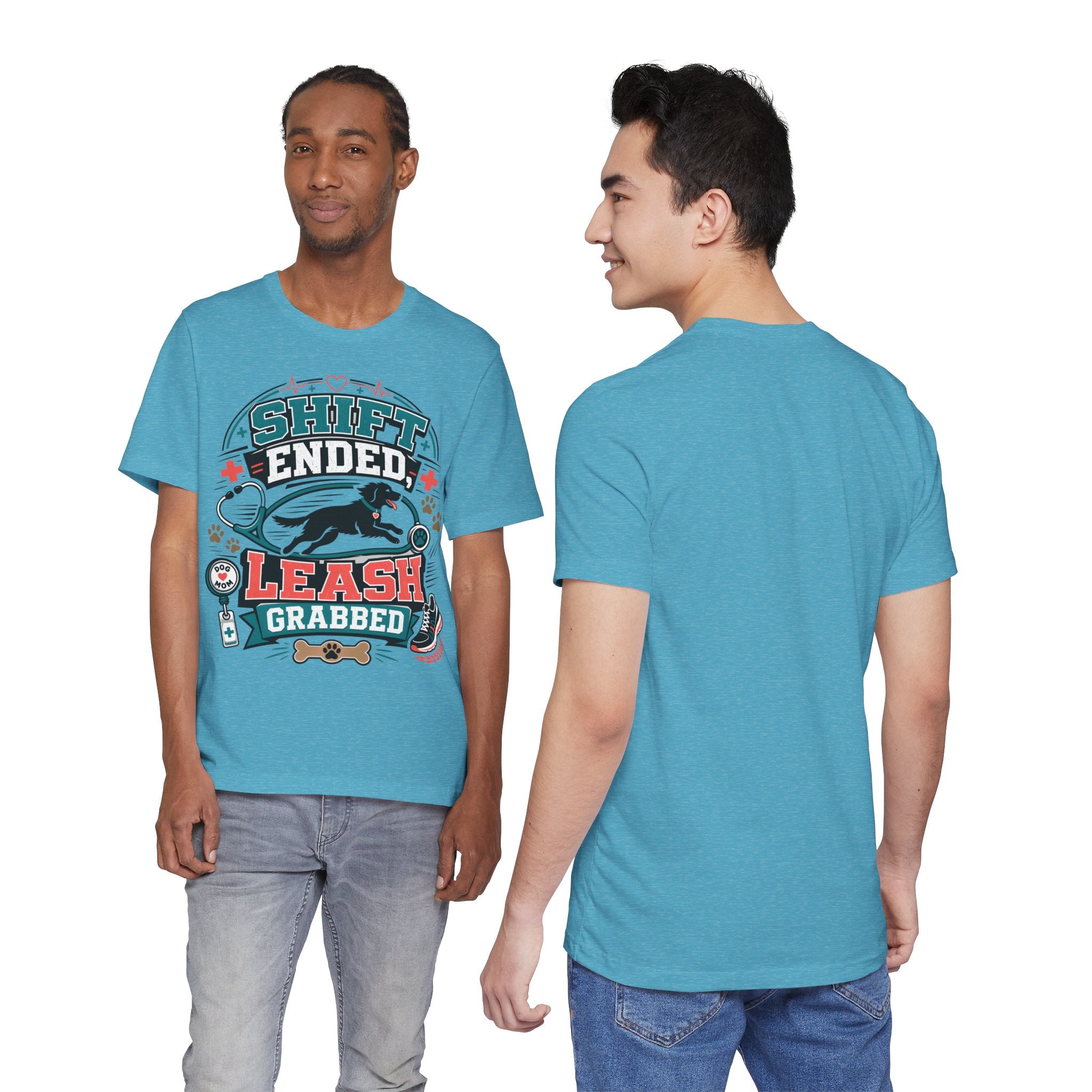 Shift Ended Leash Grabbed Dog Lover Tee