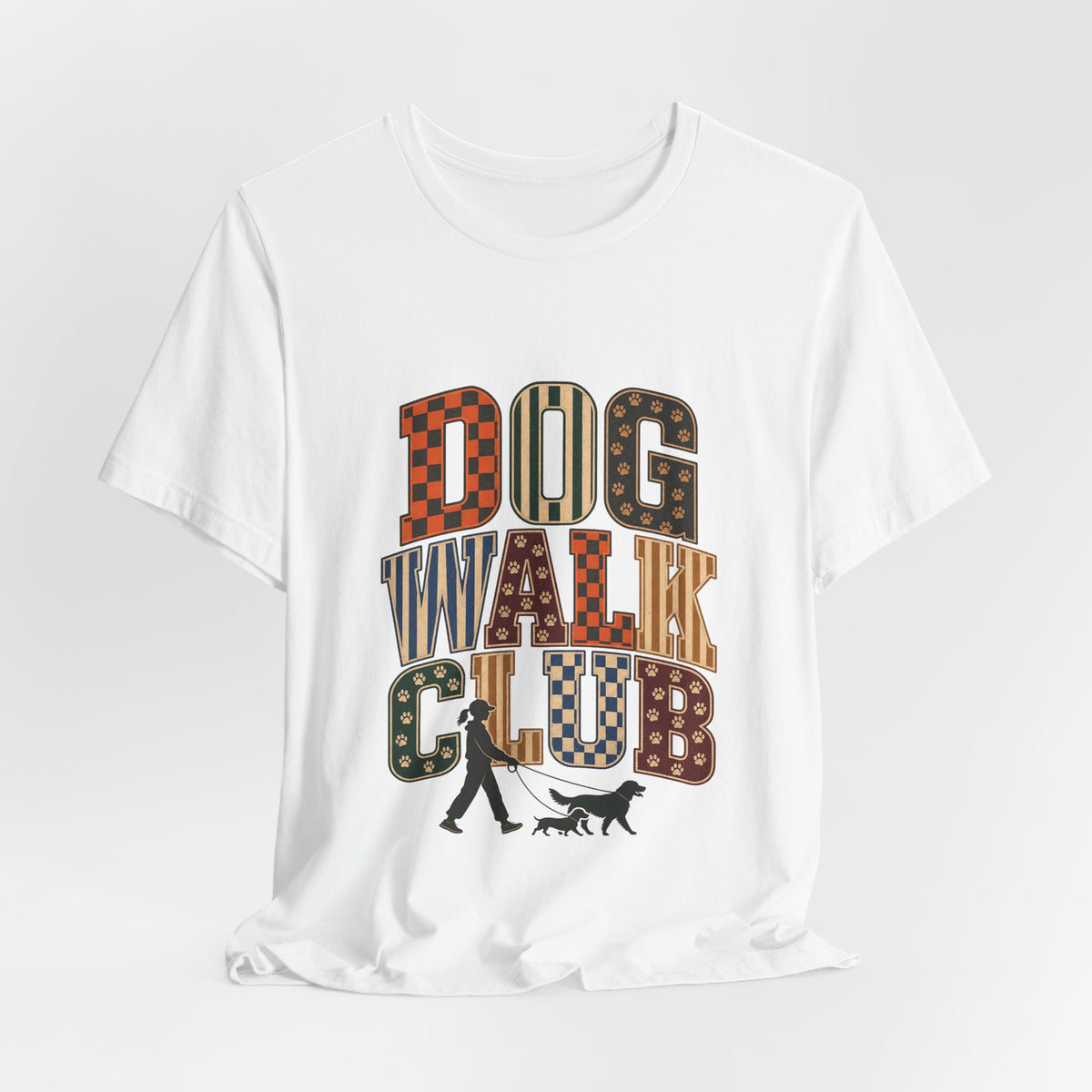 "Dog Walk Club" T-Shirt — Retro Dog Walker Graphic Tee