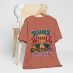 "Runs The Whole House" T-Shirt — Cheeky Retro Chihuahua Graphic Tee
