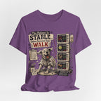 Dog Vet T-Shirt – “The Patient Is Stable… Unless Someone Says WALK” Veterinary Nurse Tee
