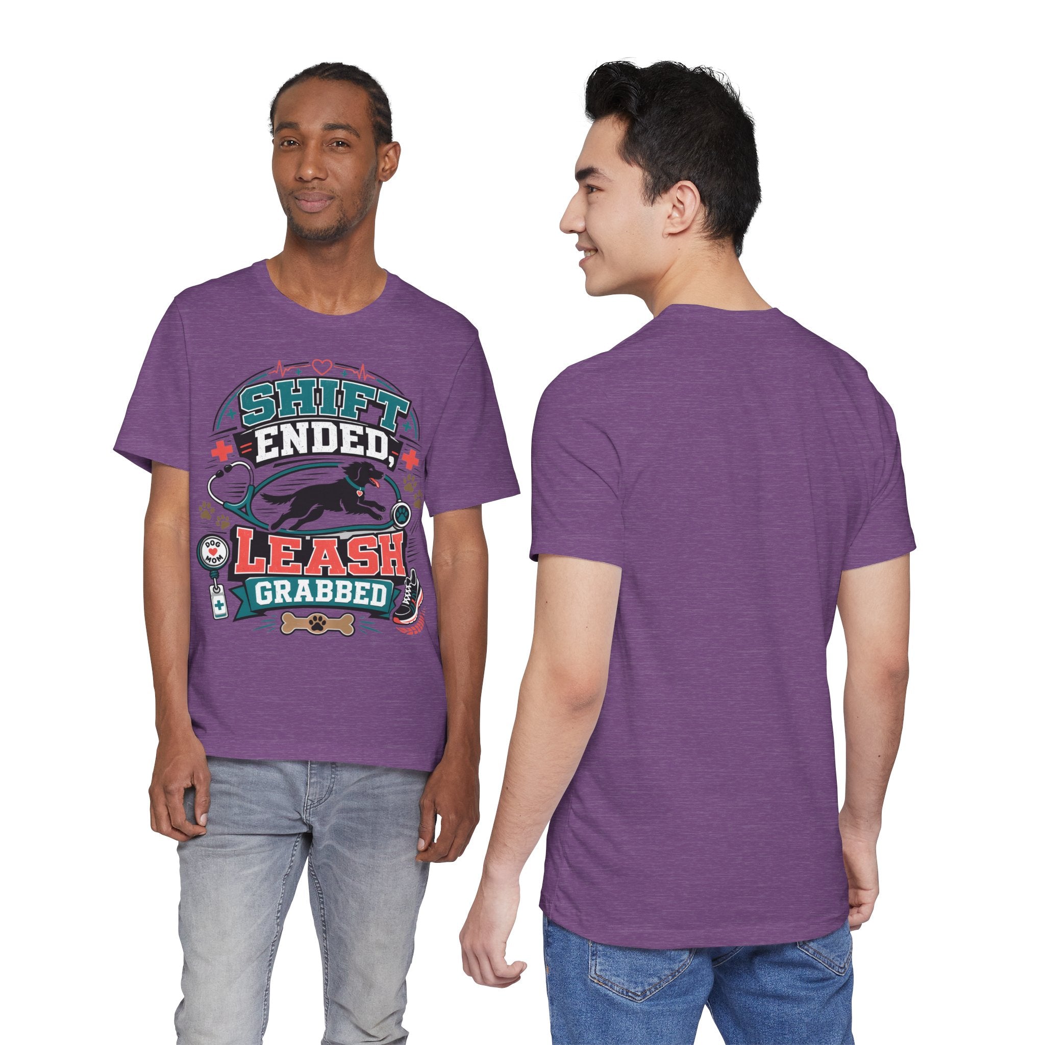 Shift Ended Leash Grabbed Dog Lover Tee