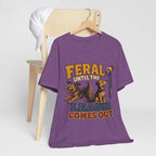"Feral Until The Leash Comes Out" Dog Lover T-Shirt — Funny Dog Graphic Tee