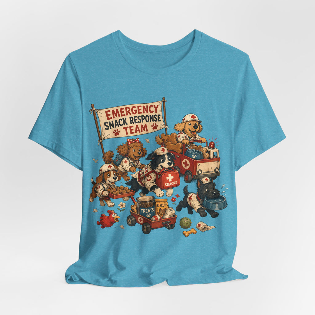 Emergency Snack Response Team T‑Shirt — Cute Rescue Dogs Graphic Tee