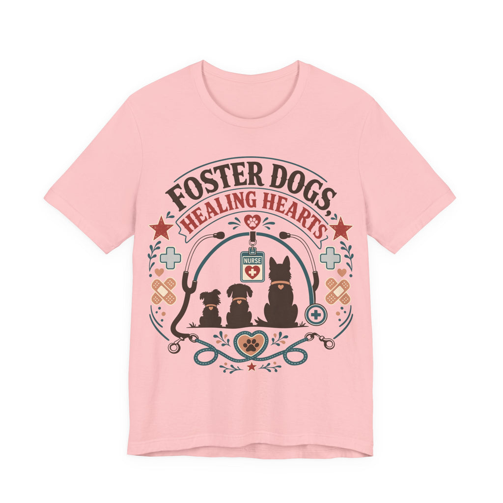 Foster Dogs Healing Hearts T‑Shirt — Rescue Dog Lover Tee