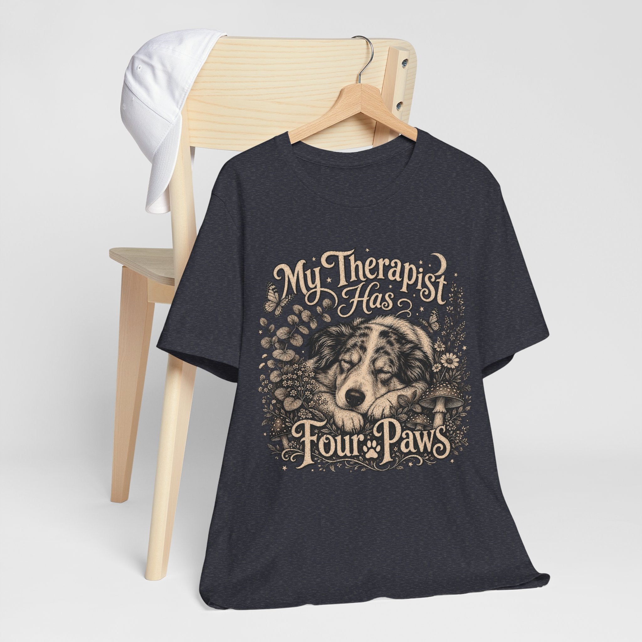 Dog Lover T-Shirt — "My Therapist Has Four Paws" Graphic Tee