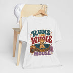 "Runs The Whole House" T-Shirt — Cheeky Retro Chihuahua Graphic Tee