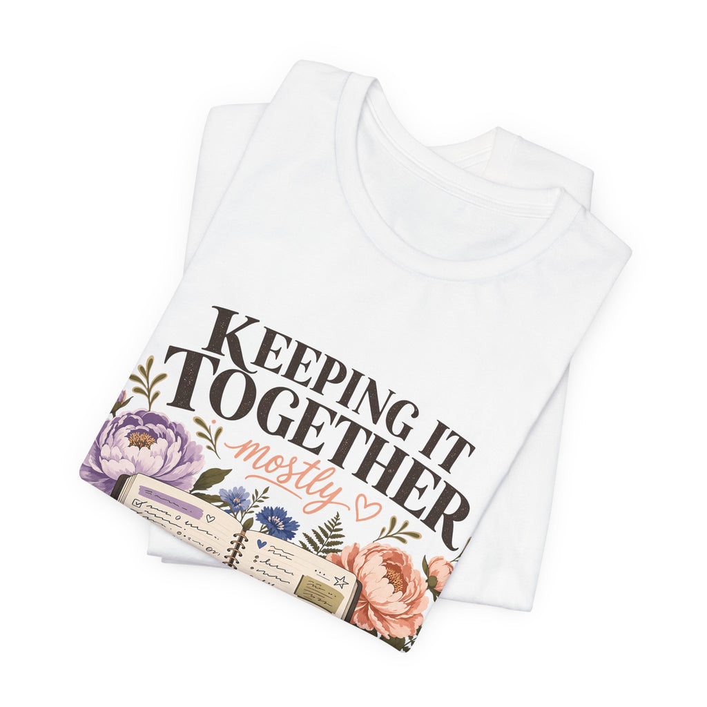"Keeping It Together Mostly" — Botanical Nurse T-Shirt