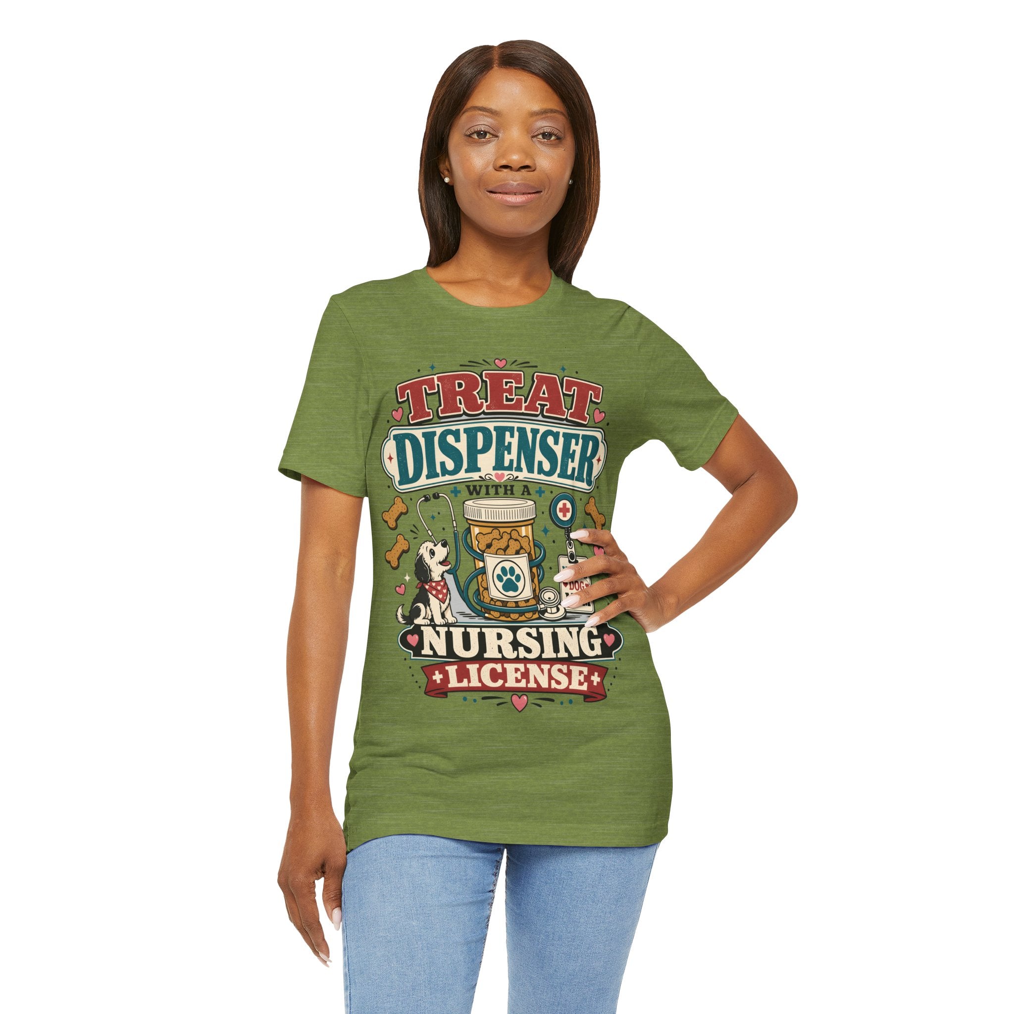 Treat Dispenser Nursing License Tee — Nurse Dog Mom T-Shirt